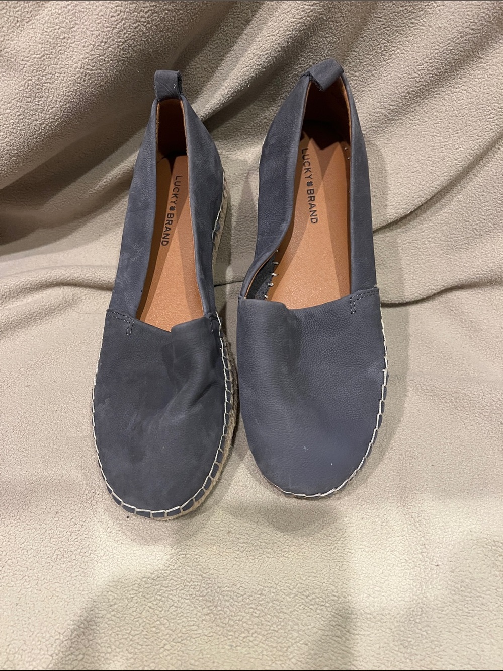 Lucky Brand Women's Slate Blue Slip-On Espadrilles